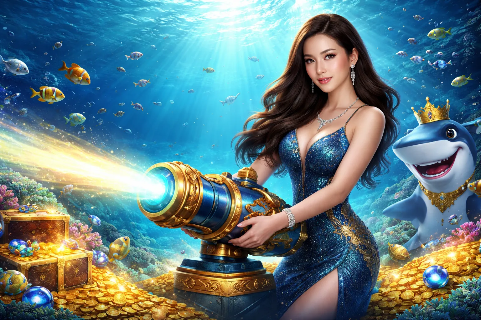 Hình ảnh game Bắn Cá au 88 với đồ họa 3D sống động